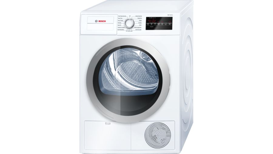 Bosch 500 Series 24" Compact Condensation Dryer, WTG86401UC, White/Silver Bosch 500 Series 24" Compact Condensation Dryer, WTG86401UC, White/Silver