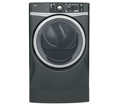 GE® 8.3 cu. ft. Capacity RightHeight™ Design Front Load Gas ENERGY STAR® Dryer with Steam GFD49GRPKD