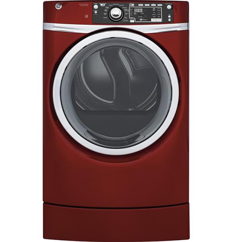 GE® 8.3 cu. ft. capacity RightHeight™ Design Front Load electric ENERGY STAR® dryer with steam GFD49