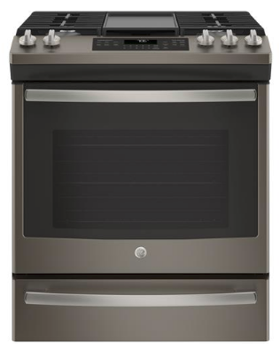 GE 30" Slide-In Front Control Convection Gas Range