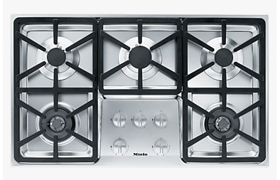 Miele Gas Cooktop w/ 2 Dual Wok Burners KM 3474 G KM 3474 G