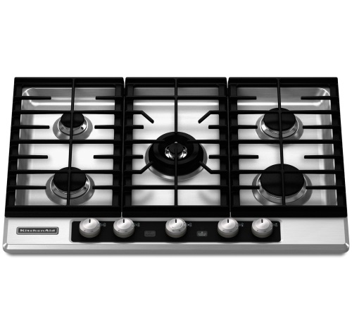 KitchenAid®  Architect Series II 30", Gas, 5 Burner Cooktop - Stainless Steel  KFGU706VSS