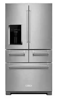 KitchenAid 36” Multi-Door Freestanding Refrigerator with Platinum Interior Design KitchenAid KRMF706ESS