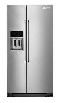 KitchenAid Counter Depth Side-by-Side Refrigerator with Exterior Ice and Water KitchenAid KRSC503ESS