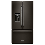 KitchenAid® 23.8 cu. ft. 36" Counter-Depth French Door Platinum Interior Refrigerator with PrintShie