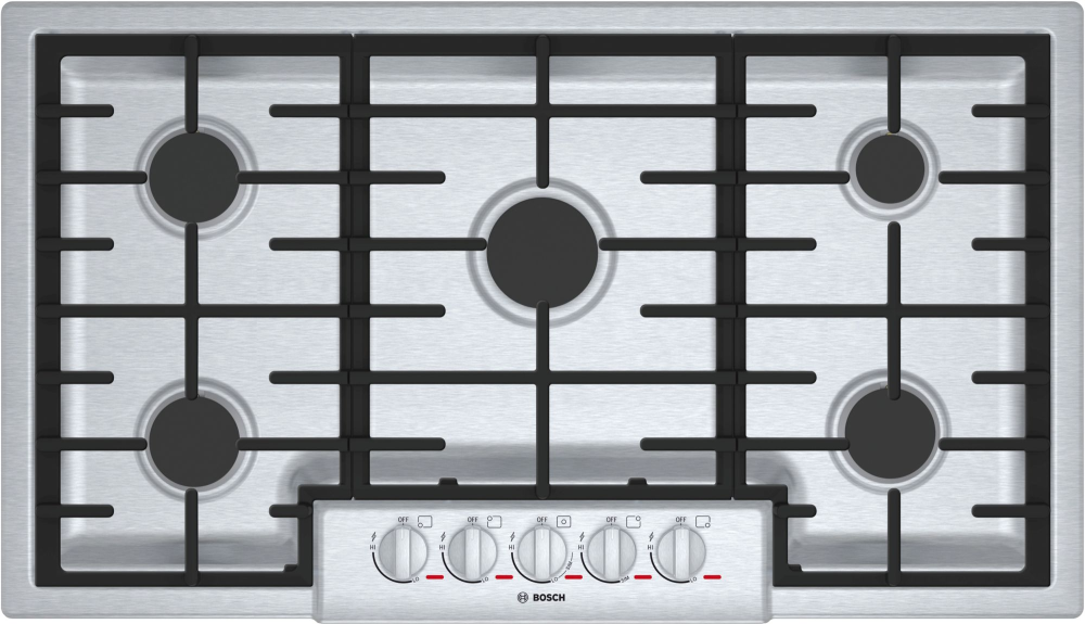 Benchmark® 36" 5 Burner Gas Cooktop - Stainless Steel NGMP656UC NGMP656UC