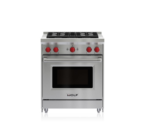 Wolf Pro 30", 4 Burner Gas Range GR304 Wolf Pro 30", 4 Burner Gas Range GR304