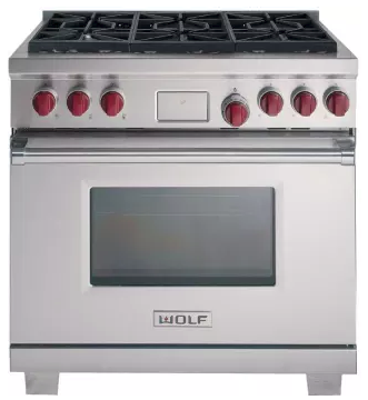 36” Dual Fuel Range – 6 Burners